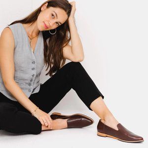 Portland Leather, Pointed Flat "Redwood" sz 10.5